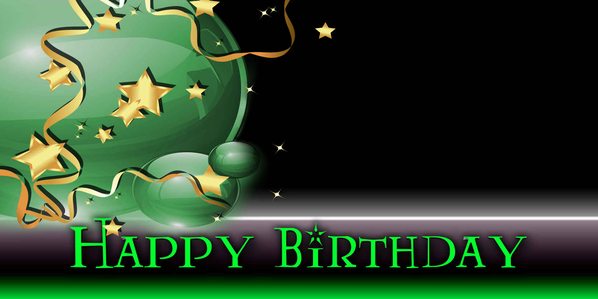 Happy Birthday Green Background