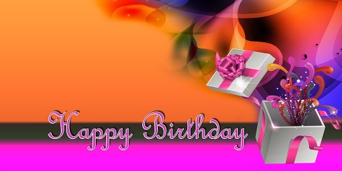 Happy Birthday Banner Pink Gift