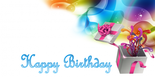 Happy Birthday Banner – White Gift