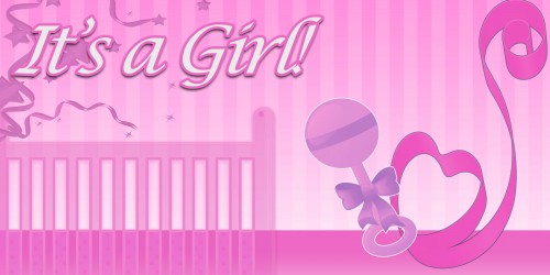 It's A Girl Crib Banner