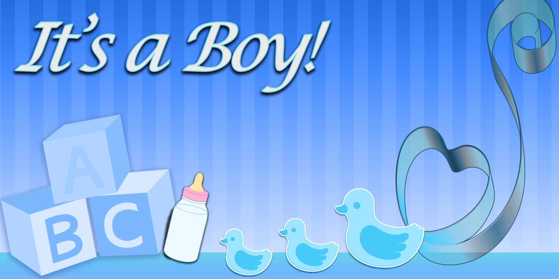 Its a Boy Ducks Banner