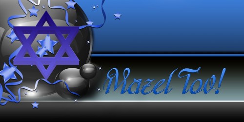 Mazel Tov Banner - Star Blue
