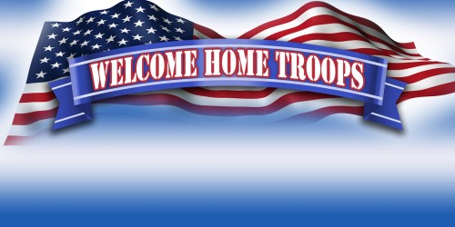 Military Banner - Welcome Home Troops Banner