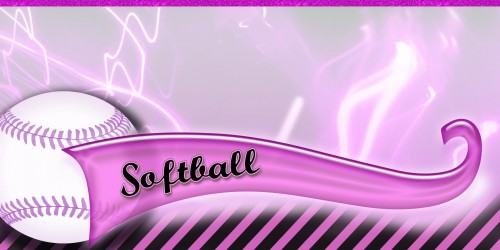Pink Softball Banner - Sports Banner