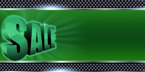 Business Banner Sale 3D Green Banner