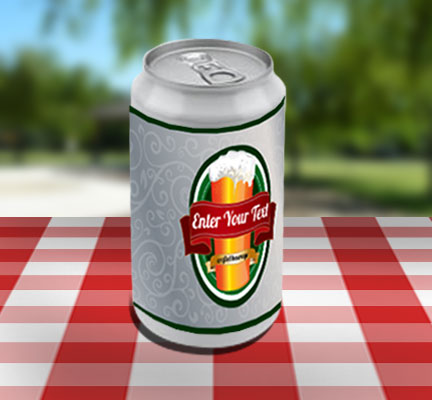 Aluminum Can Decal Beer Can