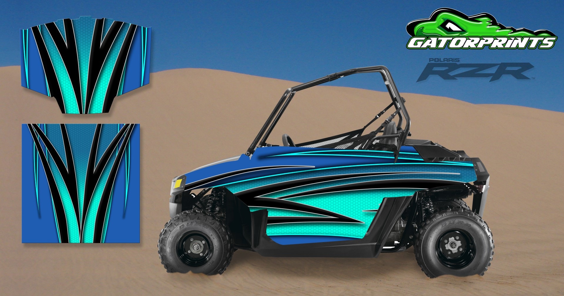 Blue 2014 RZR XP2 1000 Custom Decal Kits – Mini 170