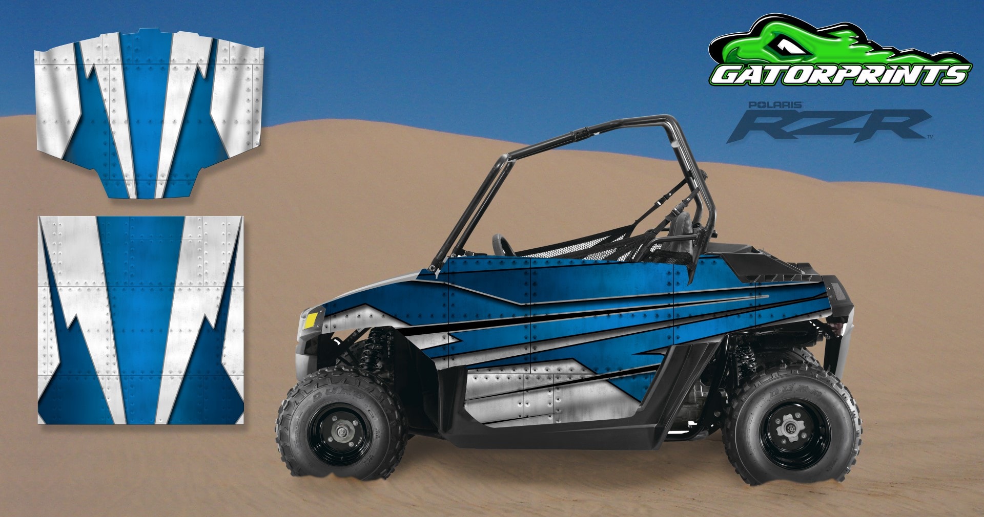 Blue 2014 RZR XP2 1000 Custom Decal Kits – Mini 170