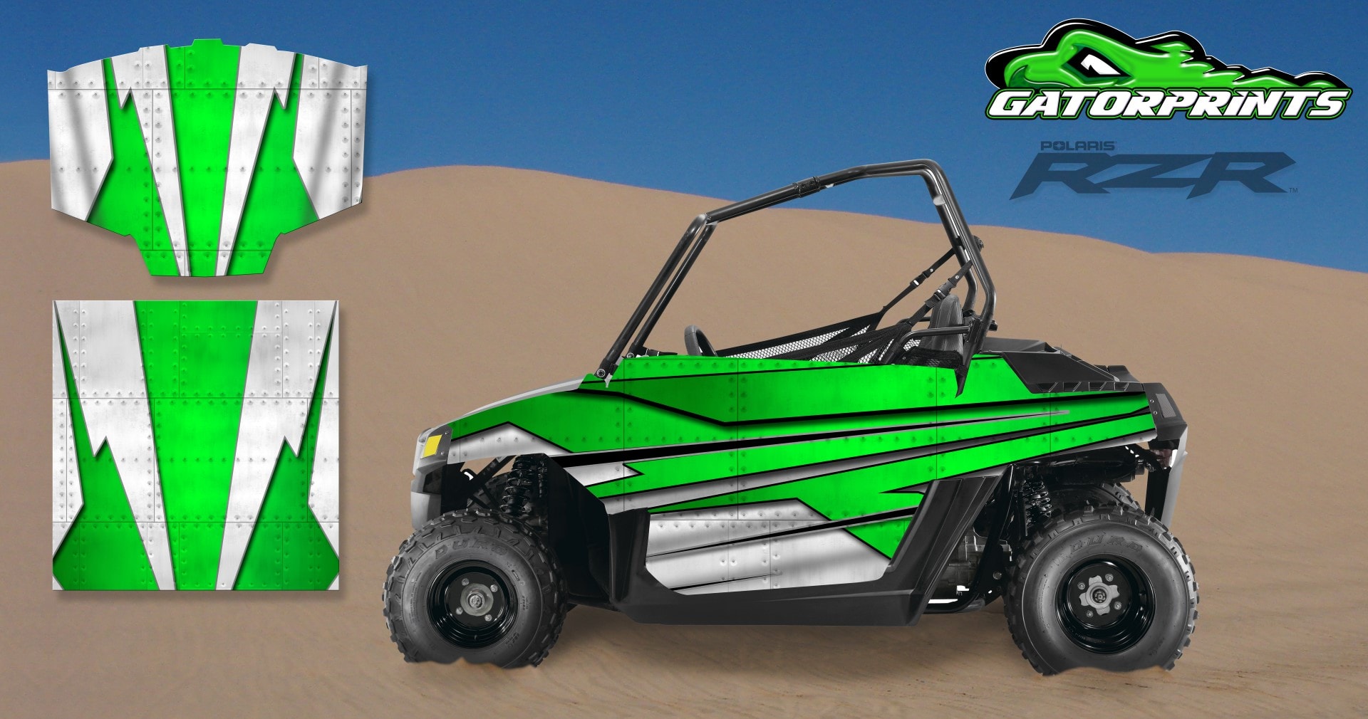 Green 2014 RZR XP2 1000 Custom Decal Kits – Mini 170