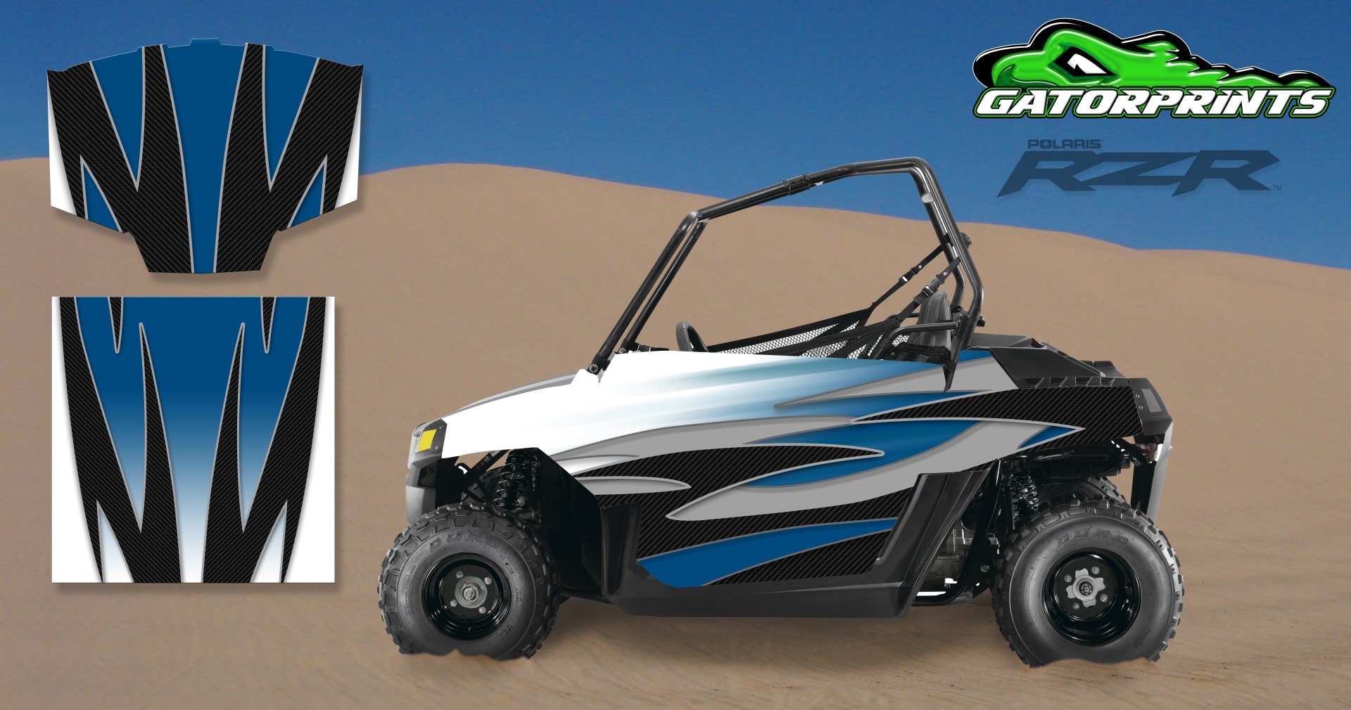 Blue 2014 RZR XP2 1000 Custom Decal Kits – Mini 170