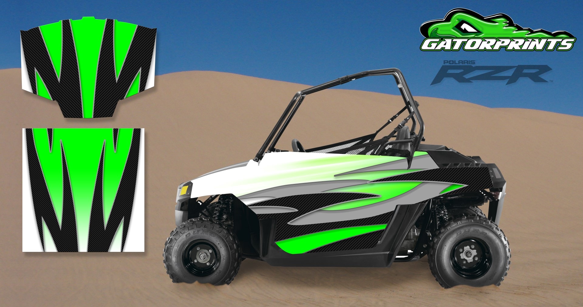 Green 2014 RZR XP2 1000 Custom Decal Kits – Mini 170