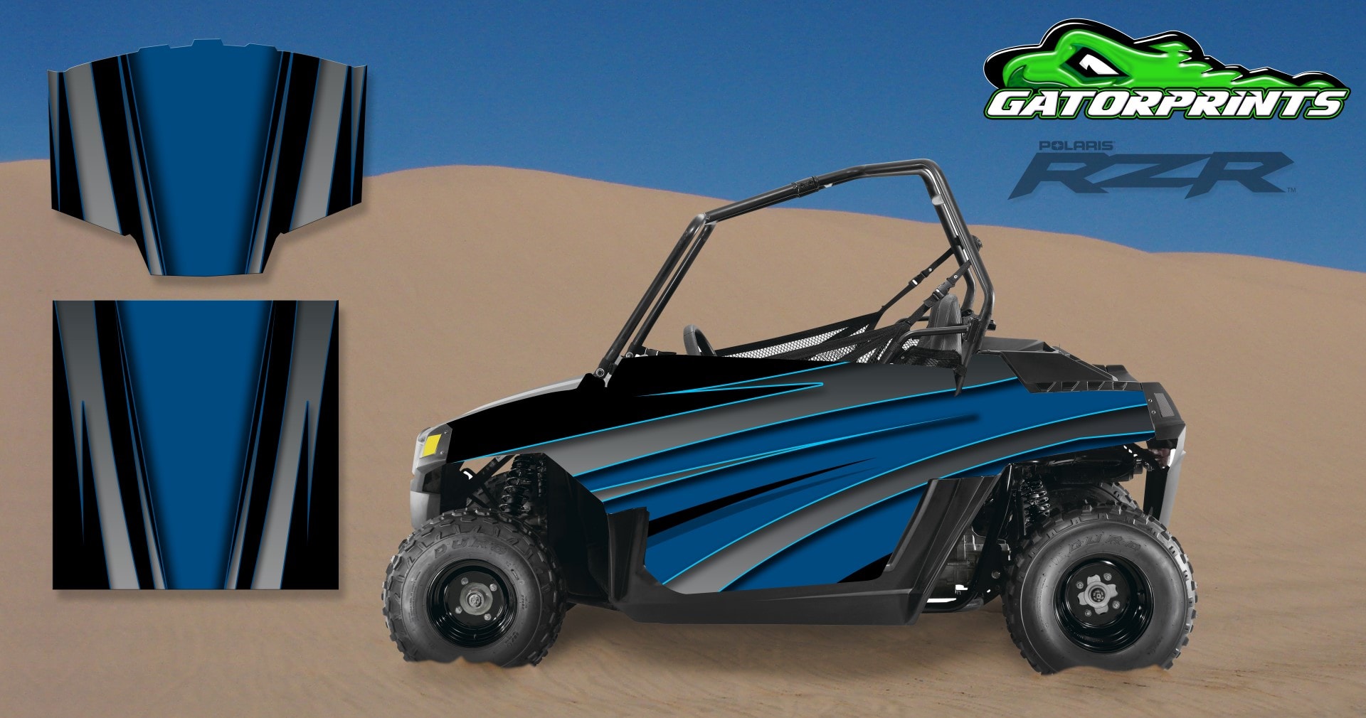 Blue 2014 RZR XP2 1000 Custom Decal Kits – Mini 170