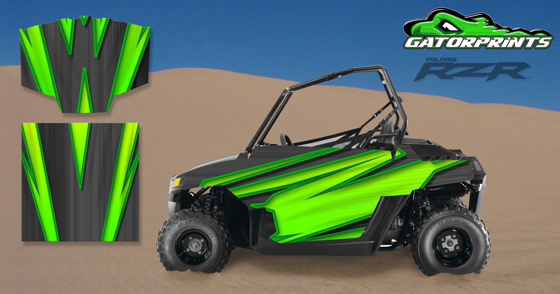 Green 2014 RZR XP2 1000 Custom Decal Kits – Mini 170