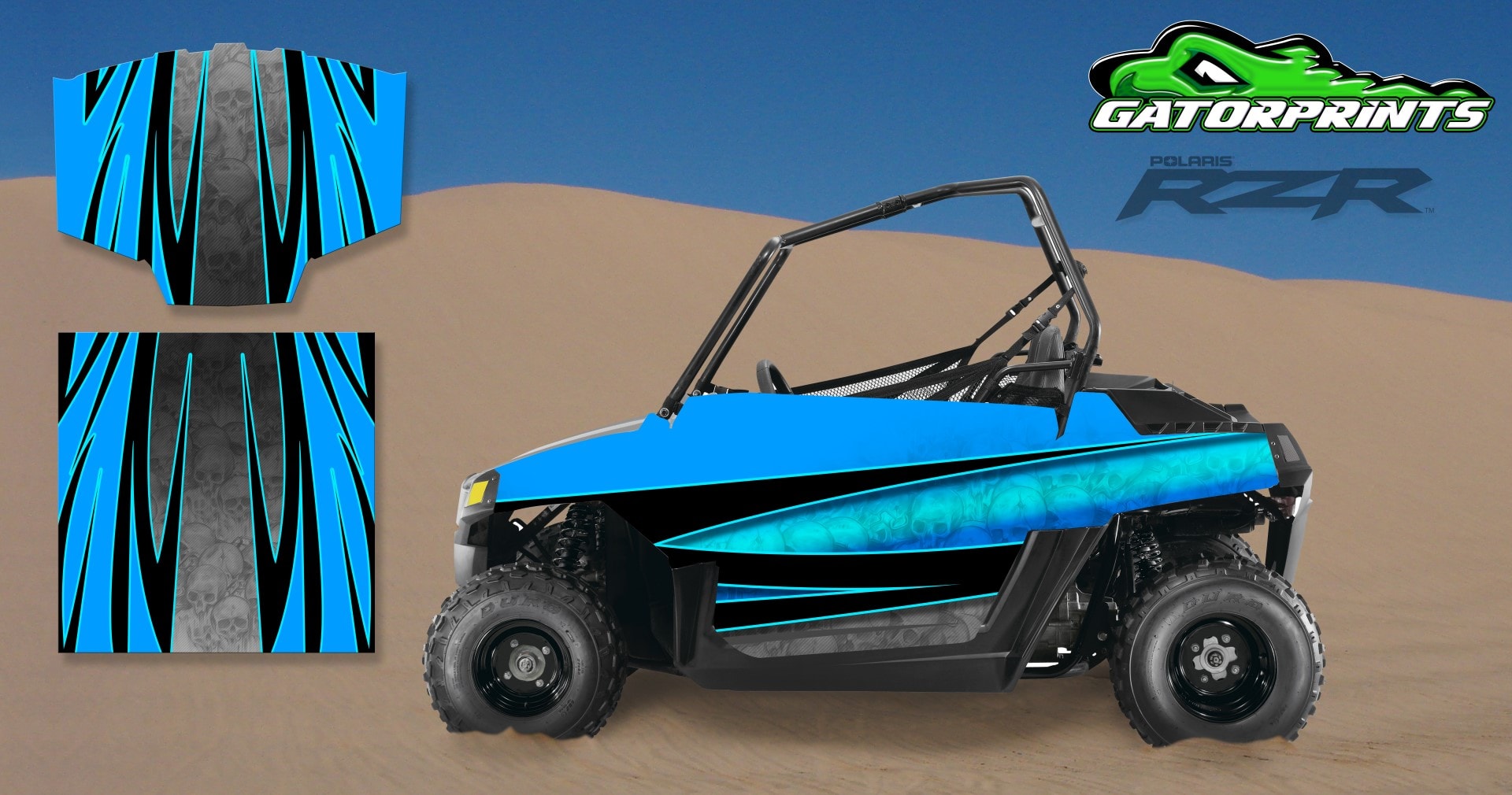 Blue 2014 RZR XP2 1000 Custom Decal Kits – Mini 170