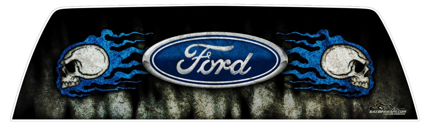 window graphics ford skulls